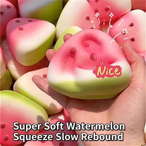 Langzame Terugslag Watermeloen Squishy Speelgoed Schattige Vruchtvorm Stressvermindering Knijpspeelgoed Voor Kinderen Volwassenen Cadeau