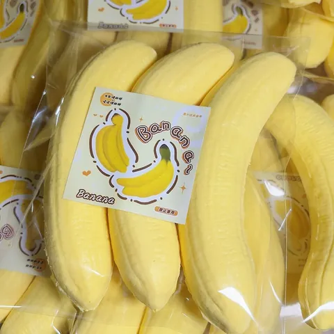 Simulation Frucht Banane Langsam Rückfedernd Squishy Spielzeug Modellierton Textur Brot Toast Dekompressionsspielzeug Für Stressabbau