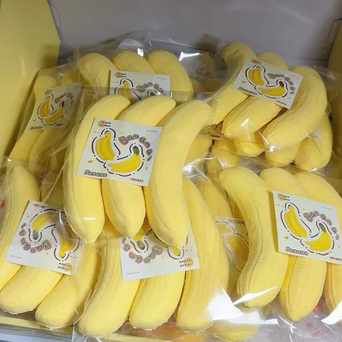 Simulation Frucht Banane Langsam Rückfedernd Squishy Spielzeug Modellierton Textur Brot Toast Dekompressionsspielzeug Für Stressabbau