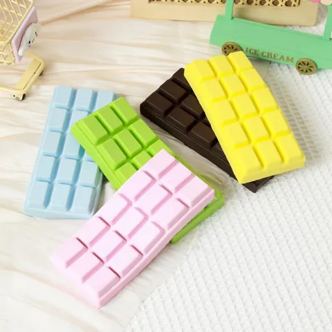 Slow Rebound PU Simulation Chocolate Squishy Toy Stress Relief Squeeze Toy For Office Desk Decoration Adults Kids Squishy Toy