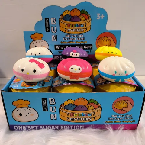 Cartoon Simulation Bun Squishy Toy Slow Rebound PU Steamed Bun Stress Relief Sensory Toy For Kids Adults Everyday Use Gift