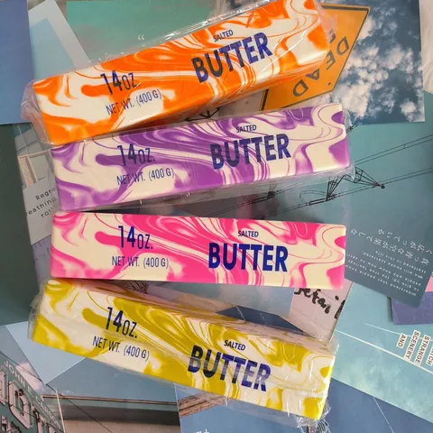 Extra Large Butter Stick Squishy Slow Rebound Stress Relief Toy Soft Polyurethane Marble Pattern Simulation Food Fidget Toy For Adults Teens