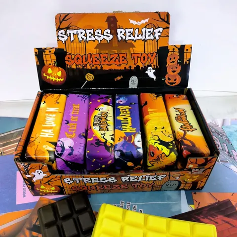 Halloween Butter Stick Squishy Παιχνίδι Ανακούφισης από το Στρες Αργή Επαναφορά Κολοκύθα Φάντασμα Μοτίβο Squeeze Toy για Παιδιά Ενήλικες
