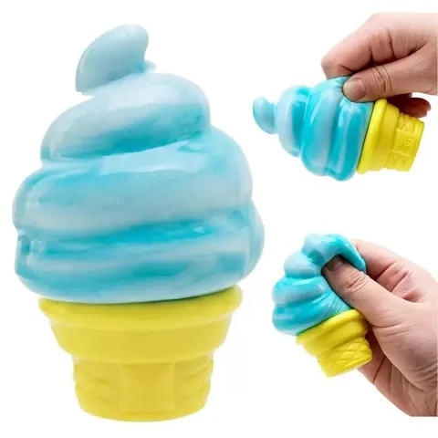 Realistic Ice Cream Jellyfish Maltose Squishy Toy TPR Soft Slow Rebound Stress Relief Sensory Squeeze Toy For Kids Adults Gift