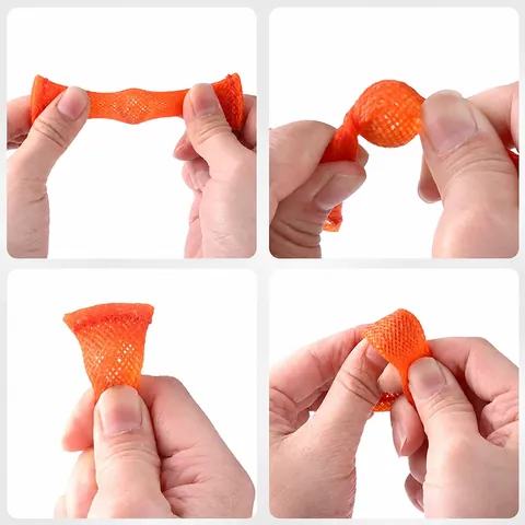 Marble Mesh Fidget Toy For Stress Relief Sensory Braided Mesh Tube With Sliding Marble Hand Therapy Anxiety Relief Toy For Kids Adults