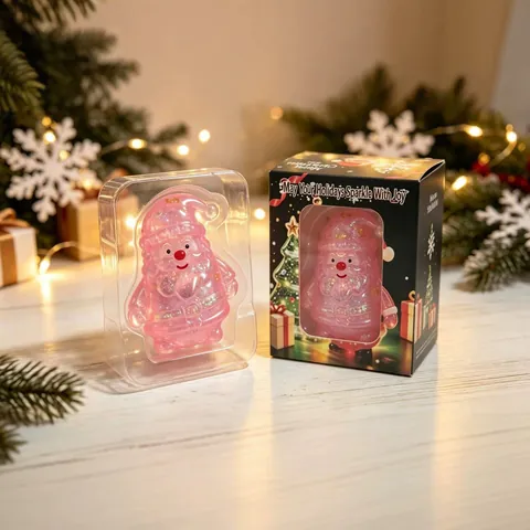 Jouet Squishy de Noël Père Noël Bonhomme de Neige Sapin Style Américain Cristal Ornement Anti-stress Bureau Cadeau