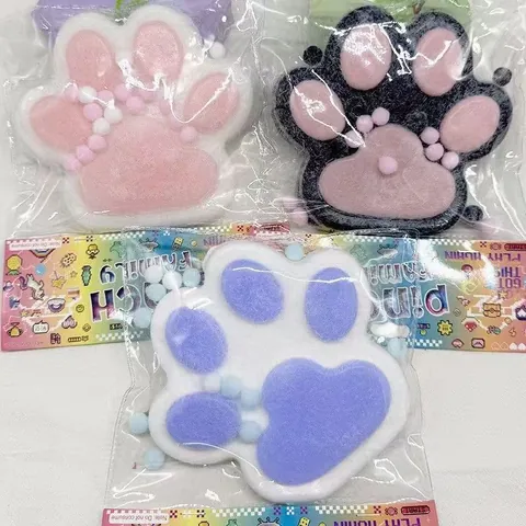 Jouet Squishy Patte de Chat Mignon Anti-stress Floconné Pour Enfants Adultes Jouet de Compression Doux en Plastique