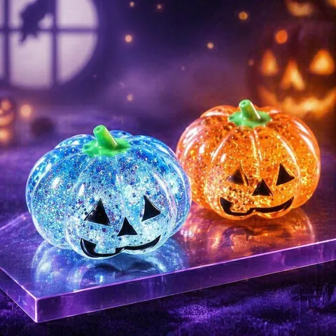 Giocattolo Squishy Zucca Halloween Glitter TPR Antistress Con Vaporiera Gadget Festa per Bambini Adulti