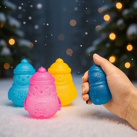 Serie de Navidad Squishy Juguete para el Alivio del Estrés Papá Noel Muñeco de Nieve Reno Suave TPR Maltosa Juguete de Descompresión para Niños Adultos Regalo