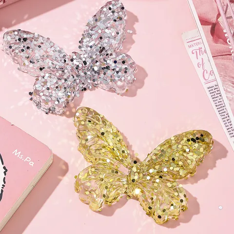 Butterfly Squishy Decompression Toy Cartoon Slow Rebound Sensory Toy With Glitter Sequins For Kids Adults Stress Relief Gift