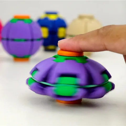 3D Spritzguss Fidget Spinner Ball Drehbar Drückbar Stressabbau Spielzeug Kreatives Dekompressions-Puzzle-Ball Für Erwachsene