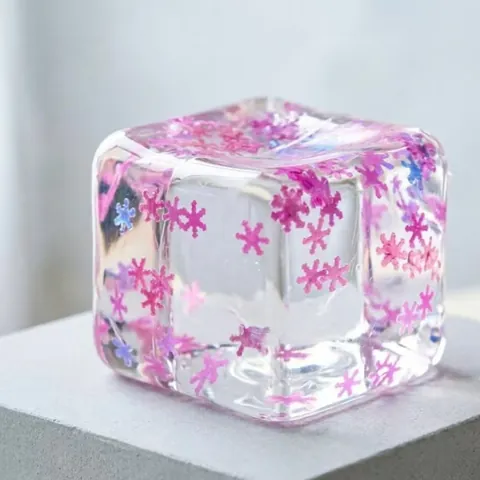 TPR Slow Rebound Stress Relief Squishy Toy For Kids Adults Translucent Ice Cube Gummy Bear Shell Shaped Sensory Fidget Toy