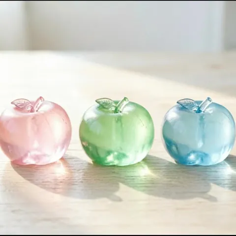 Slow Rebound Squishy Toy Translucent Fruit Apple Starfish Stress Relief Toy TPR Sequin Filled Sensory Fidget Toy For Adults Kids