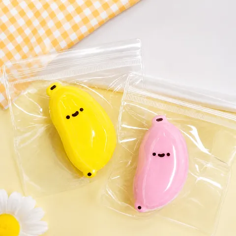 Cute Banana And Cheese Shape TPR Squishy Slow Rebound Stress Relief Toy Soft Sensory Squeeze Toy For Kids Adults Gift