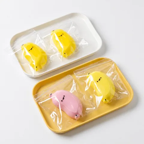 Cute Banana And Cheese Shape TPR Squishy Slow Rebound Stress Relief Toy Soft Sensory Squeeze Toy For Kids Adults Gift