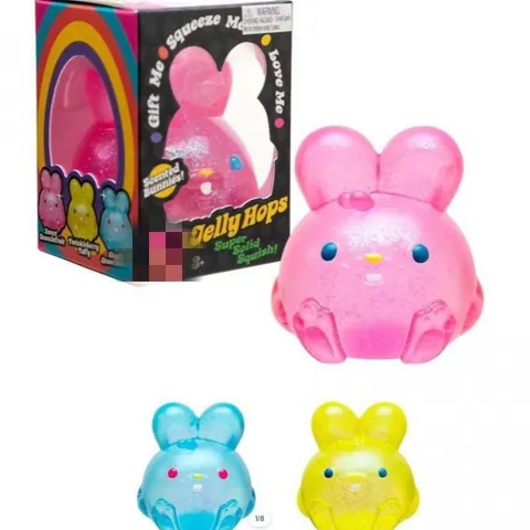 Dessin Animé Lapin Squishy Anti Stress Jelly Hops Parfumé Paillettes Lapin Moelleux Slow Rising Jouet à Presser pour Enfants Adultes