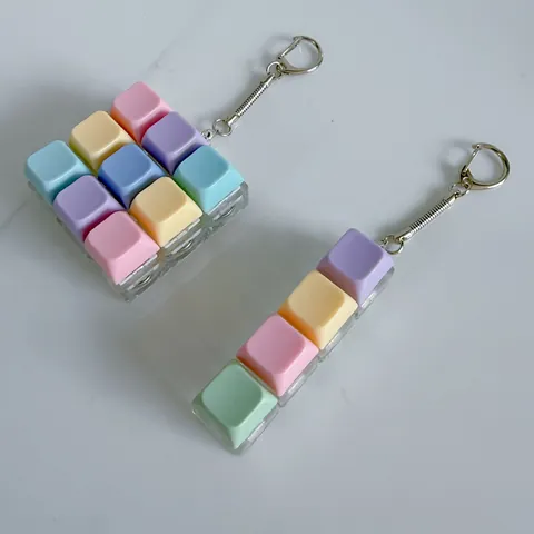 Mechanischer Tastaturschalter Fidget Schlüsselanhänger Macaron Tastenkappe Anti-Stress-Spielzeug Für Kinder Erwachsene Hand Finger Druck Spielzeug Büro Dekoration Geschenk