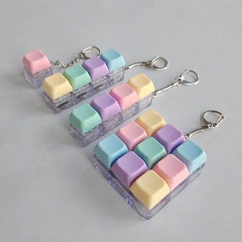 Mechanischer Tastaturschalter Fidget Schlüsselanhänger Macaron Tastenkappe Anti-Stress-Spielzeug Für Kinder Erwachsene Hand Finger Druck Spielzeug Büro Dekoration Geschenk