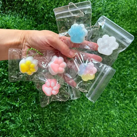 Juguete Squishy Pata de Gato Alivio del Estrés Rebote Lento TPR Mini Dibujo Animado Pata de Animal Mochi Juguete para Apretar para Niños Adultos