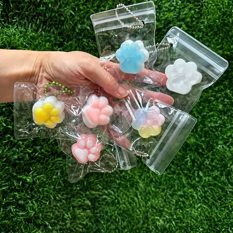 Cat Paw Squishy Toy Stress Relief Slow Rebound TPR Mini Cartoon Animal Paw Meat Pad Mochi Squeeze Toy for Kids Adults