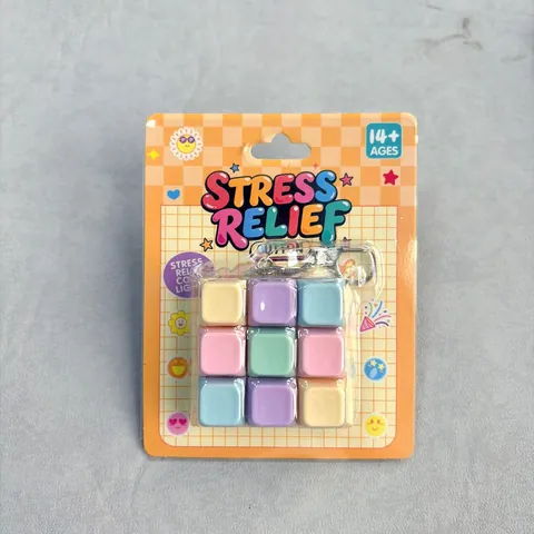 Mechanical Keyboard Keycap Fidget Toy Keychain Macaron Color Luminous Decompression Toy Portable Pocket Keycap Clicker Toy