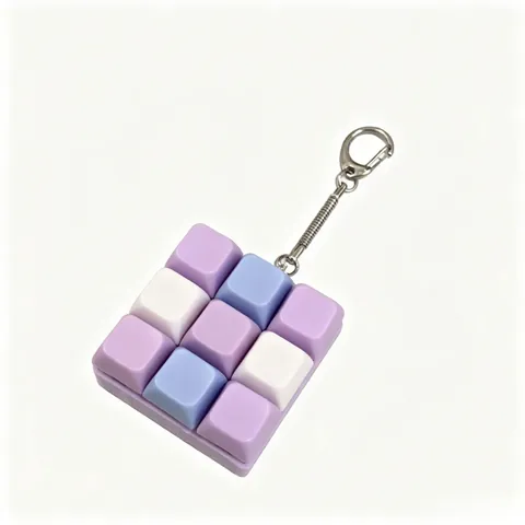 9-Tasten Mechanische Tastatur Fidget Spielzeug Schlüsselanhänger Kunststoff Stressabbau Kreativer Tastaturanhänger Für Büro Erwachsene