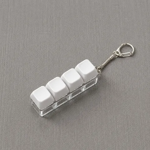 Giocattolo Fidget Interruttore della Tastiera Meccanica Portachiavi Antistress Con Tasto Bianco Colori Macaron Base Trasparente Luminoso Ufficio Regalo
