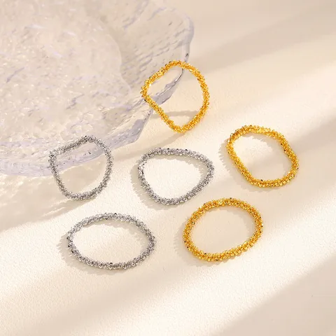 Minimalistischer Kupfer Schimmernder Stapelring Für Damen Koreanischer Stil Galaxie Kettentextur Milchstraße Strass Eingelegter Ring Schmuck