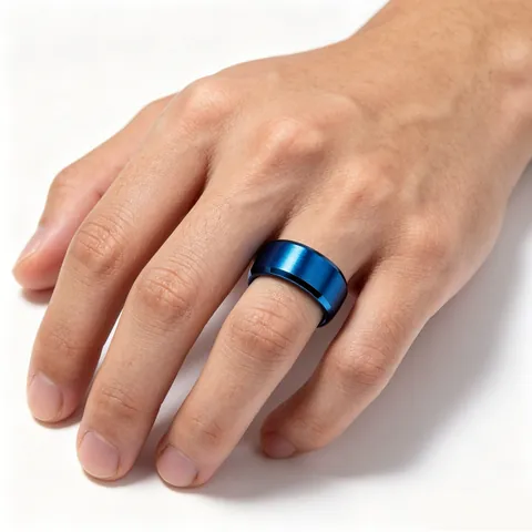 Retro Stainless Steel Brushed Symbol Band Ring For Men Women Classic Fashion Jewelry Finger Accessory Every Day Wear