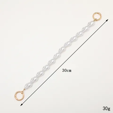 Irregular Baroque Acrylic Handle Chain For Mobile Phone Case Bag Charm Colorful Electroplated Beads Fashion Pendant For Women