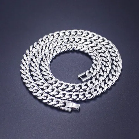 Edelstahl Panzerkette Halskette Für Herren Damen Hip Hop Cuban Link Spiegelpoliert Schmuck Streetwear Bold Chunky Accessoire