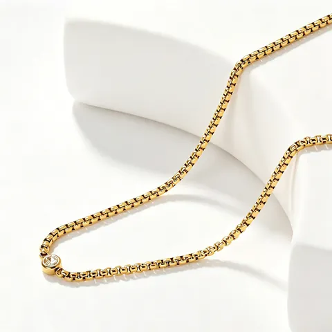 Collana e Bracciale in Acciaio Inossidabile Catena Veneziana Pendente Zirconia Tondo Per Donna Elegante Geometrico Cuore Gioielli Oro Argento