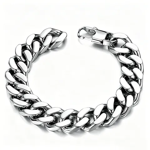 Men Hip Hop Heavy Duty Stainless Steel Thick Cuban Link Chain Necklace Gold Silver Mirror Polished Necklace Bracelet Jewelry
