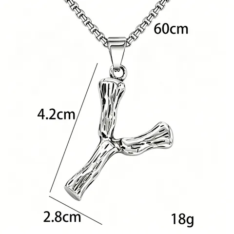 Punk Gothic Pendant Necklace Stainless Steel Box Chain Alloy Y Letter Skull Cross Dragon Wolf Eye Pendant Neck Jewelry For Men Women Unisex Accessory