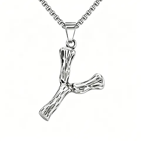 Punk Gothic Pendant Necklace Stainless Steel Box Chain Alloy Y Letter Skull Cross Dragon Wolf Eye Pendant Neck Jewelry For Men Women Unisex Accessory