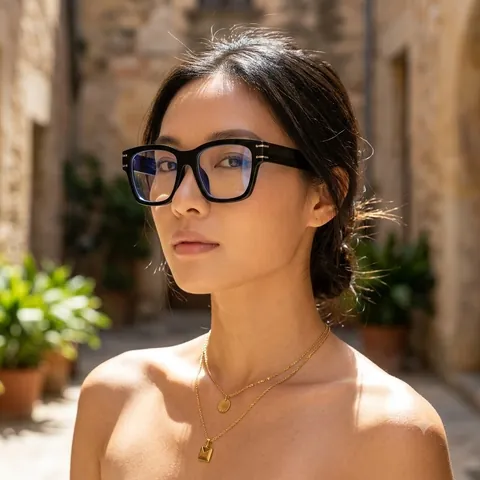 Vierkant Brilmontuur Anti Blauw Licht Retro Vintage Stijl PC Materiaal Mode Optische Brillen Voor Dames Heren