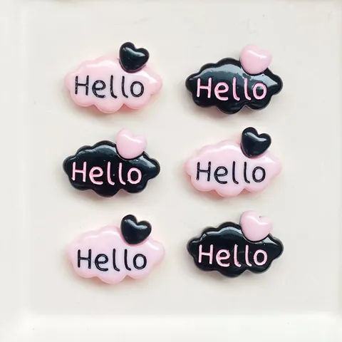 Harz Flatback Charms Pink Schwarz Buchstaben Formen Für DIY Handyhülle Haarspange Handwerk Dekoration Sweet Cool Style