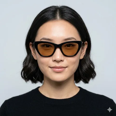 Retro Katzenaugen Sonnenbrille UV400 Schutz PC Rahmen AC Gläser Trendige Vintage Outdoor Sonnenbrille Damen Herren