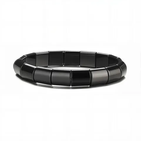 Hematit Perlenarmband Naturstein Magnetisch Geometrisch Unregelmäßig Poliert Modeschmuck Für Herren Unisex