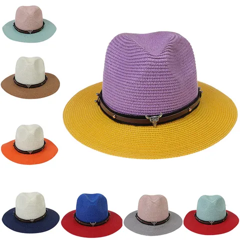 Panama Stil Fedora Strohhut Für Damen Herren Sommer Strand Breite Krempe Faltbarer Sonnenschutz Strohhut Urlaub Wear Accessoires