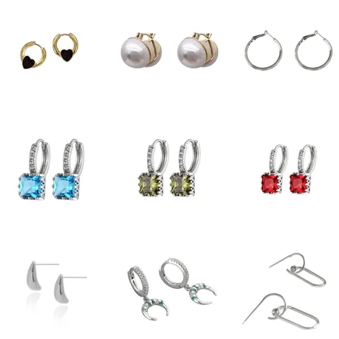 Minimalistischer Klassischer Stil Schmetterling Einlage Kupfer Zirkon Ohrstecker
