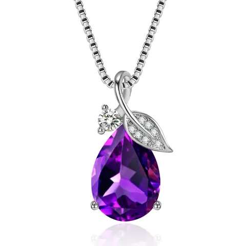 Einfache Wassertropfen Anhänger Halskette Damen Kupfernickel Blatt Strass Tränenanhänger Schlüsselbein Kette Schmuck Geschenk