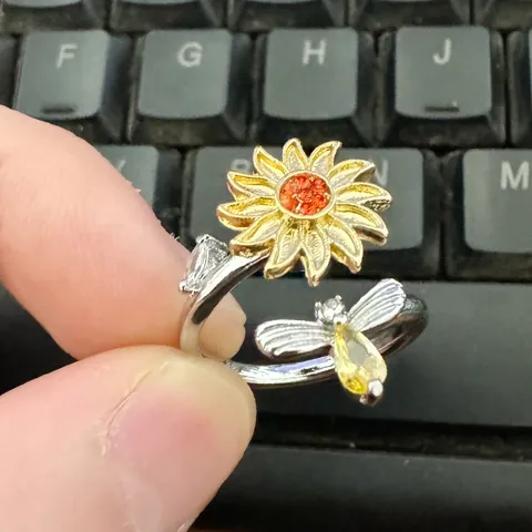 Minimalistische Geometrische Kupfer Offene Ringe Angst Ring