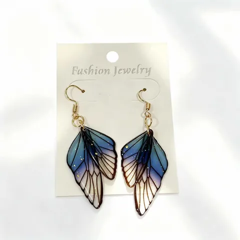 European Style Hollow Metal Butterfly Wing Stud Earrings Fashion Individual Oversized Alloy Jewelry For Women Gold Silver