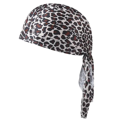 Individual Leopard Print Pirate Hat Outdoor Sport Breathable Durag Men Women Head Wrap Bandana For Fitness Fashion Accessories