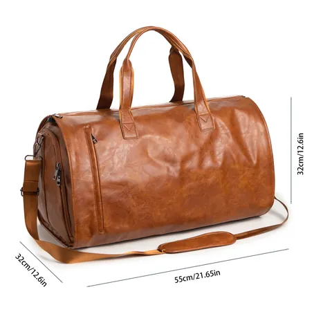 Sac de Voyage Convertible pour Hommes Porte-Vêtements pour Costumes Grande Capacité Sac de Voyage d'Affaires Sac Fourre-Tout Imperméable avec Compartiment à Chaussures