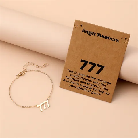 Minimalistische Roestvrijstalen Engelengetallen Armband Verguld Gotische Cijfers Sieraden Voor Dames Heren Cadeau Met Betekeniskaart
