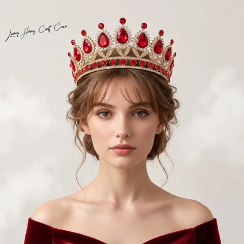 Strass Tiara Kroon Retro Barok Legering Hoofdtooi Bruiloft Bruid Feest Prom Luxe Elegant Vrouwen Haaraccessoires