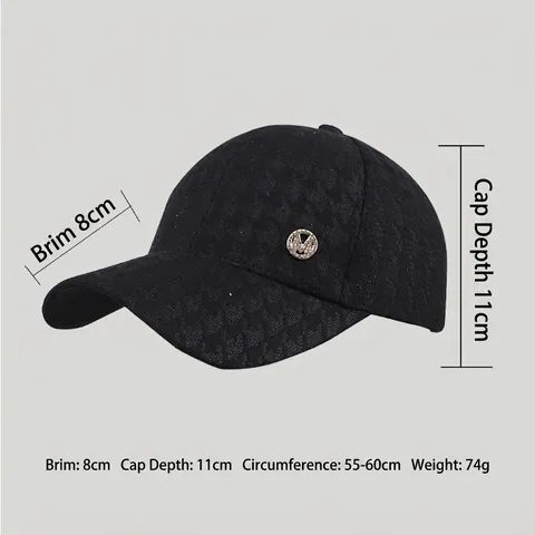 Dames Strass M Letter Kant Honkbalpet Acryl Ademend Zomer Zonbescherming Verstelbare Mode Outdoor Reizen Eend Tong Hoed