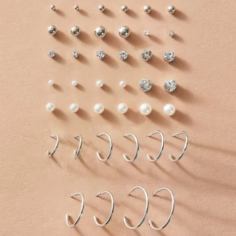Vintage Legierung Imitierte Künstliche Perle Zirkonia Ohrring-Kollektion Mit Edelstahl-Ohrsteckerstift Gold Silber Plattiert Creolen Stecker Für Damen Schmuck